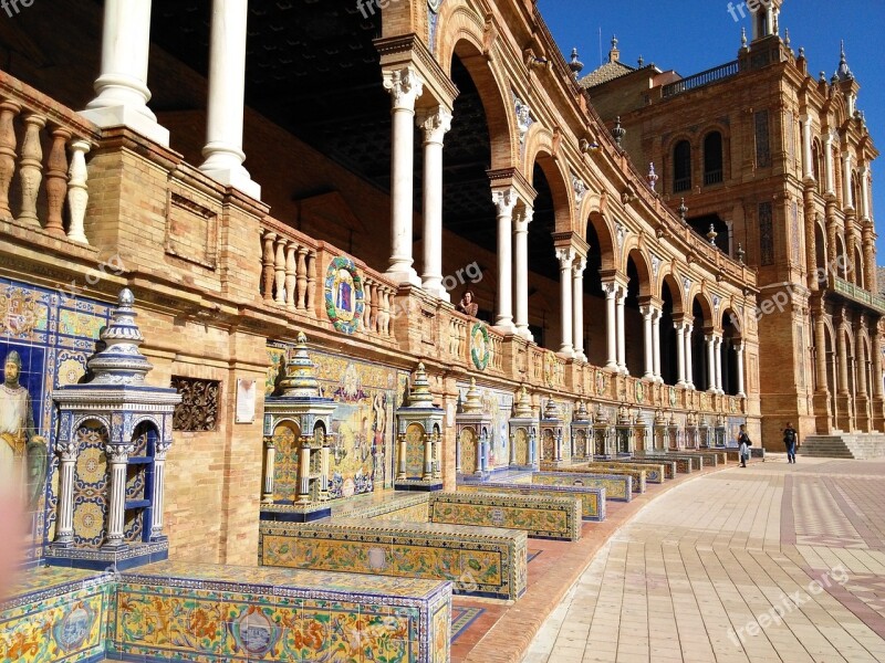 Seville Spain Square Andalusia Architecture Spain