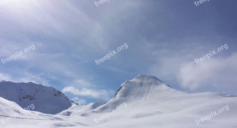 Alpine Snow Landscape Mountains Ski Area Winter