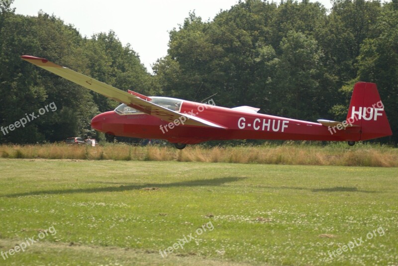 Glider Aircraft Landing Flying Sport