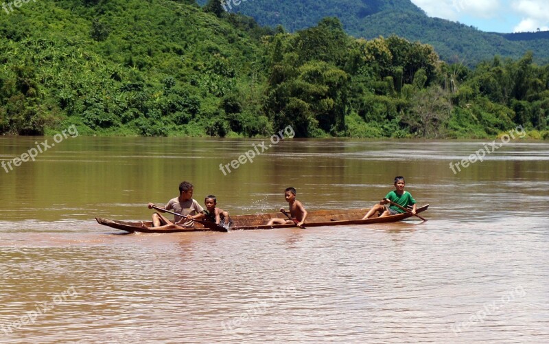 Boat River Children Water Summer