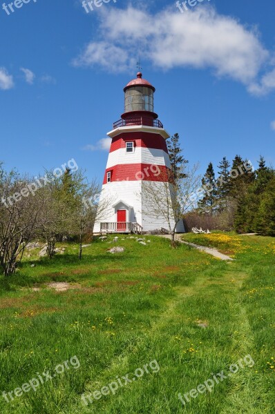 Lighthouse Nova Scotia Canada Landmark Beacon