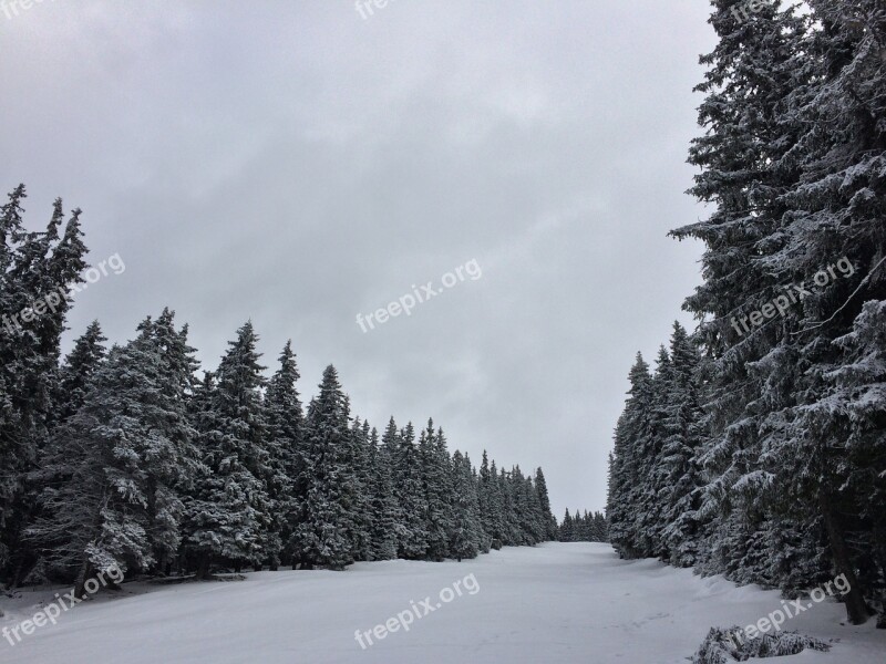 Landscape Winter Snow Sky Mountain