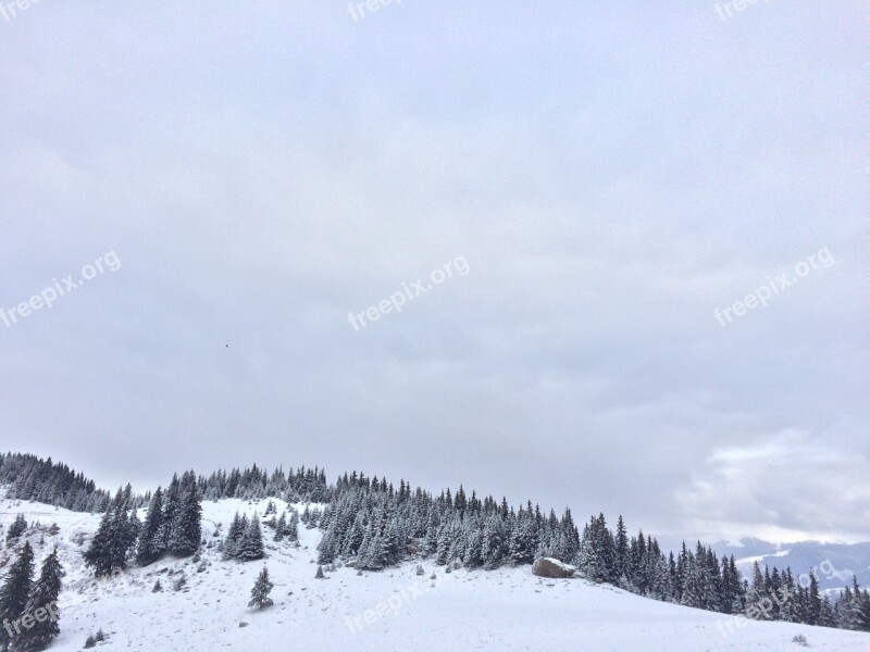 Landscape Winter Snow Sky Mountain