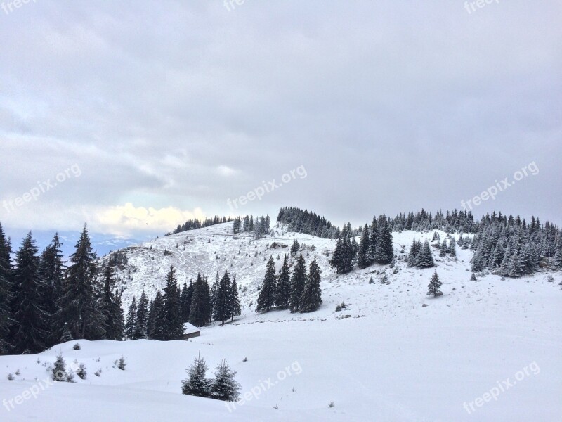 Landscape Winter Snow Sky Mountain