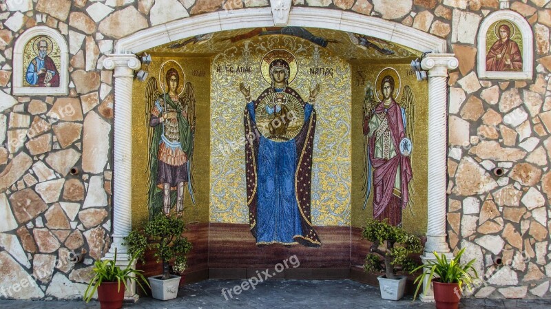 Cyprus Ayia Napa Cathedral Square Mosaic Free Photos