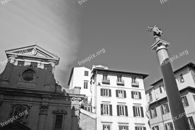 Firenze Italy Black White Europe Fiore