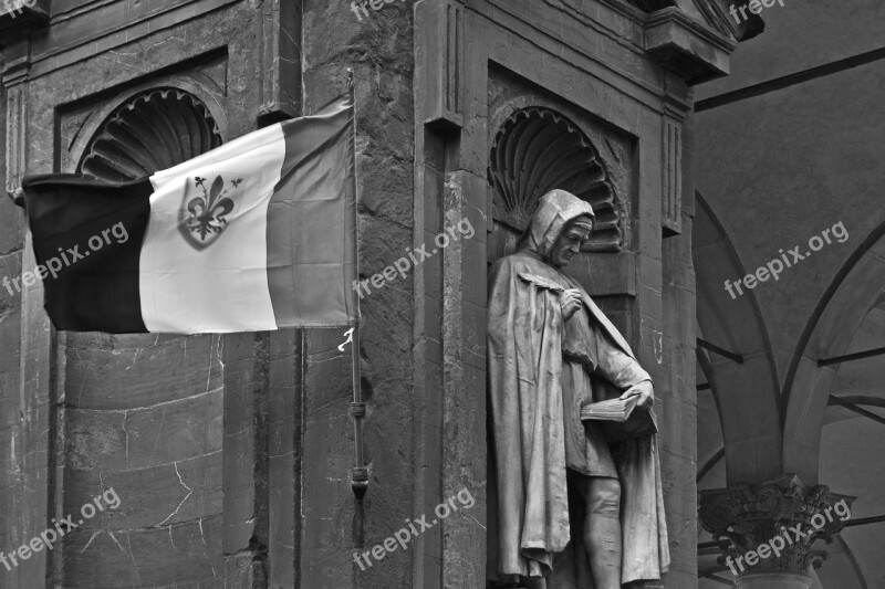 Firenze Italy Black White Europe Fiore