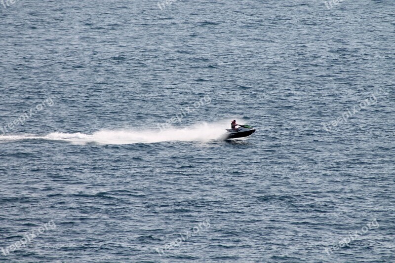 Jetski Action Motorboat Boat Sail