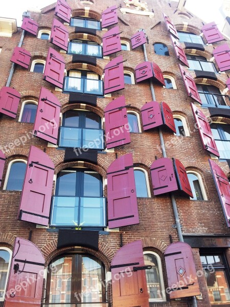 Windows Red Medieval Buildings Construction