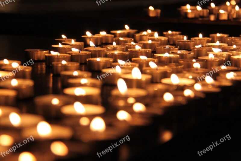 Light Tea Lights Heat Christmas Atmosphere