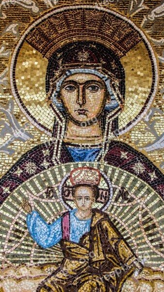 Mosaic Ayia Napa Virgin Mary Cyprus Free Photos