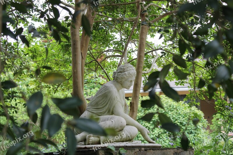 Statue Greek Garden Nature Outdoor