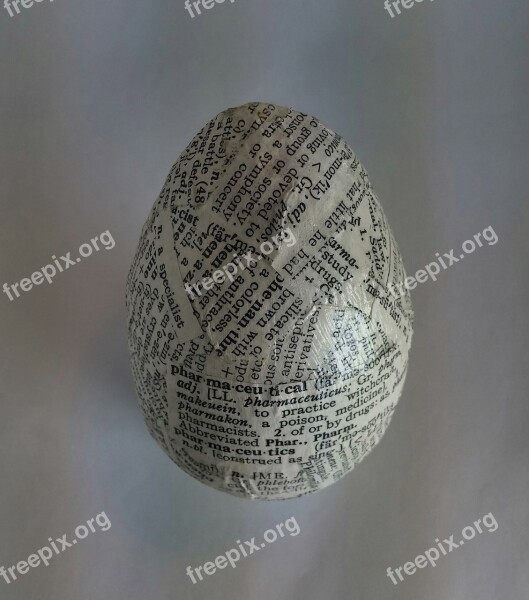 Egg Text Decoupage Holiday Easter