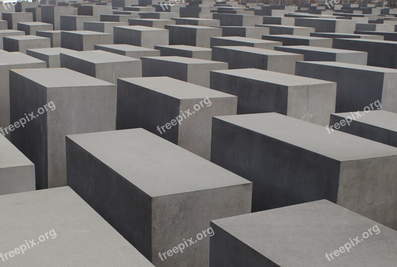 Holocaust Jews Monument Berlin Grey