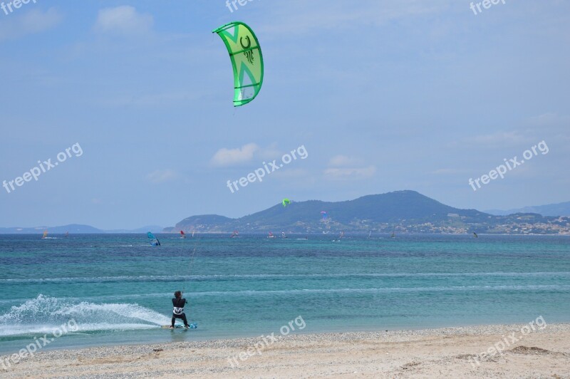 Kitesurfing Beach Sea Free Photos