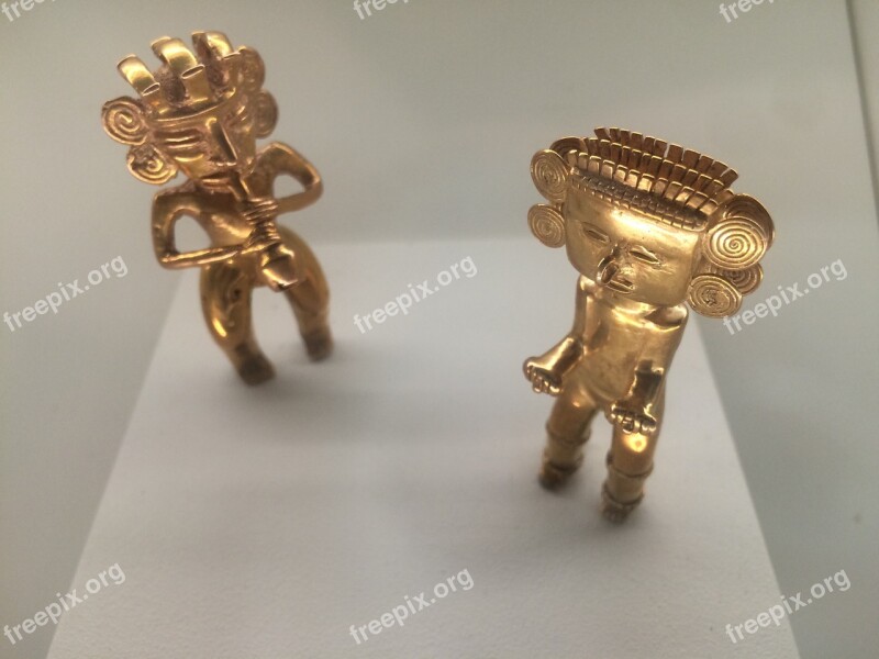 Gold Figures Inca Costa Rica Museum