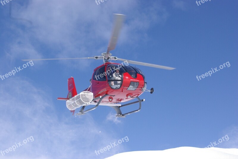 Helicopter Lapland Sweden Mountain Himmel