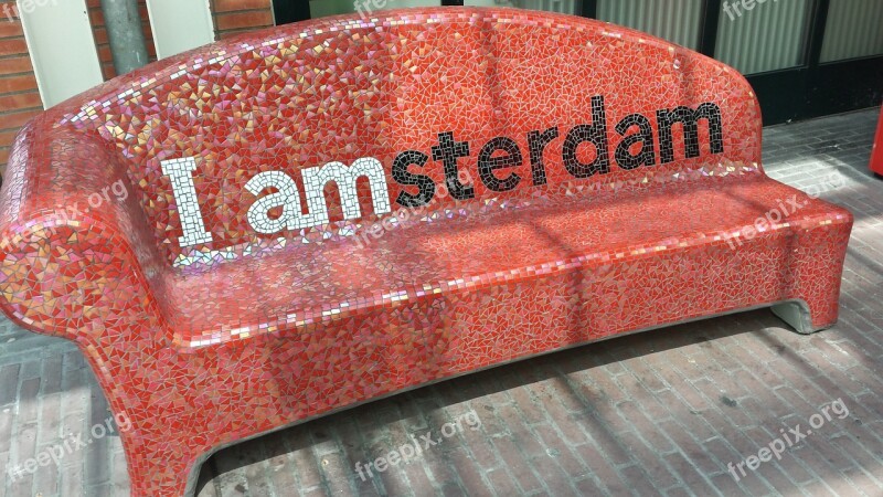 Amsterdam Bench Street Holland Red