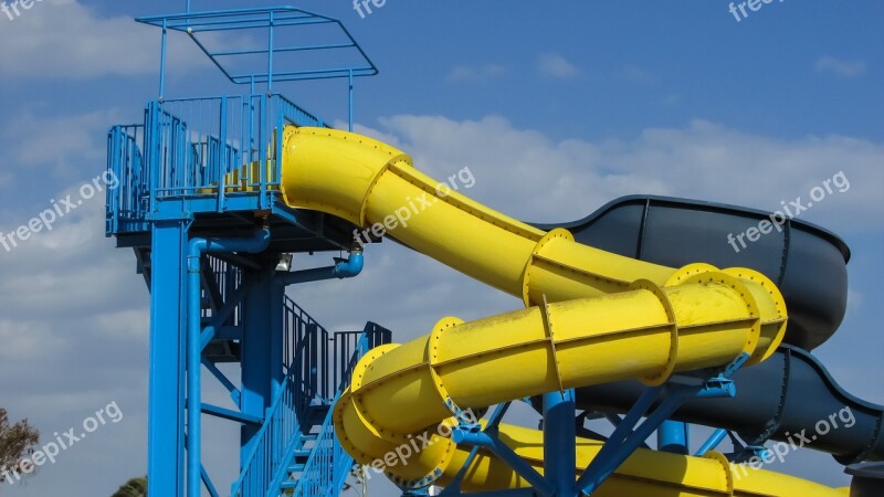 Water Slide Colorful Hotel Slide Yellow