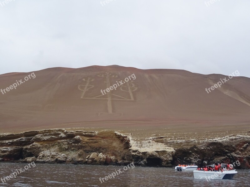 Mysteries Peru Sea Hieroglyphic Drawing