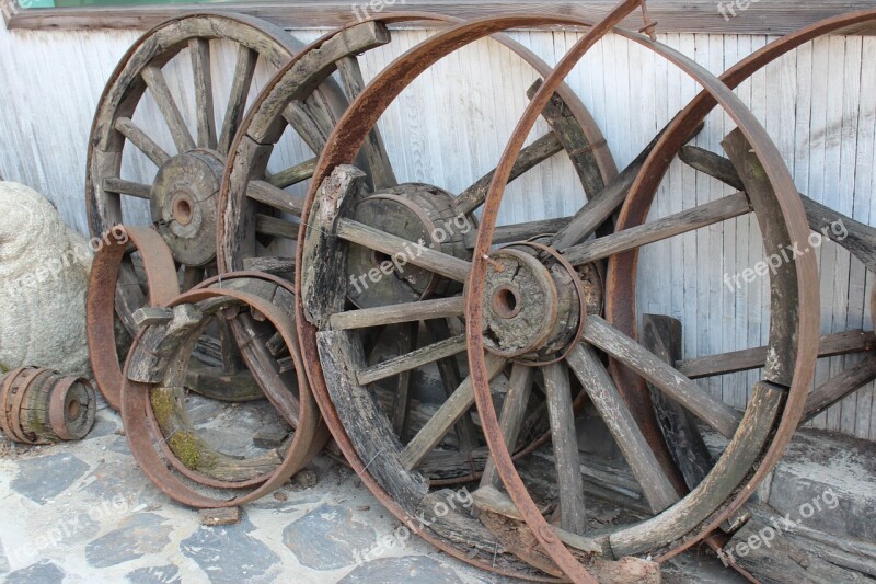 Wagon Wheel Things Background Old Ooden