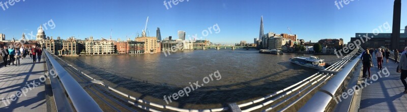 London Panoramic Thames St Pauls Cathedral