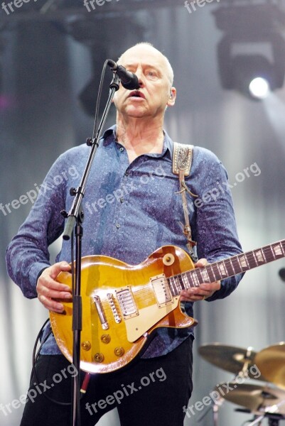 Mark Knopfler Concert Rome Stage Mikerophone