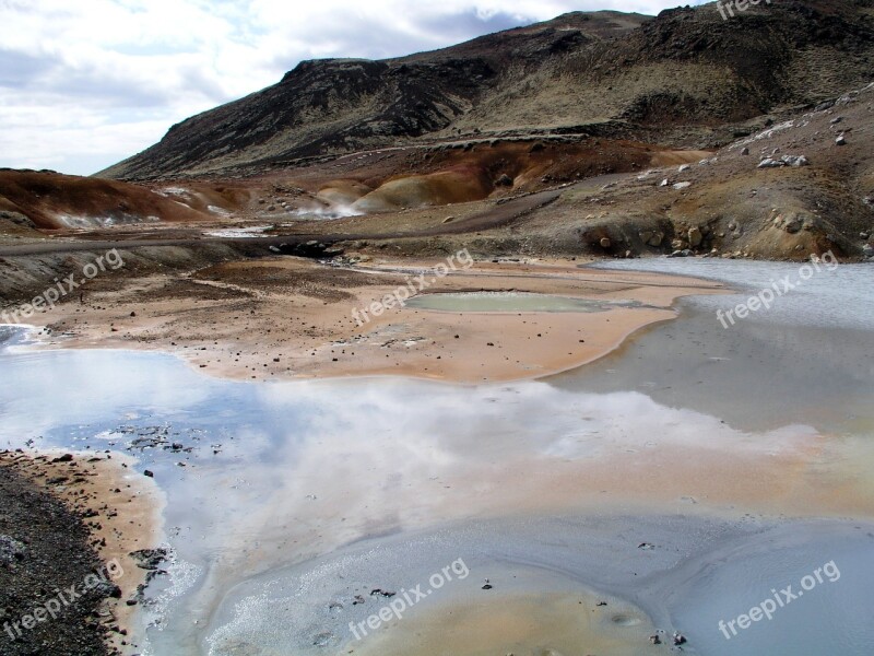 Iceland Landscape Water Nature Lava