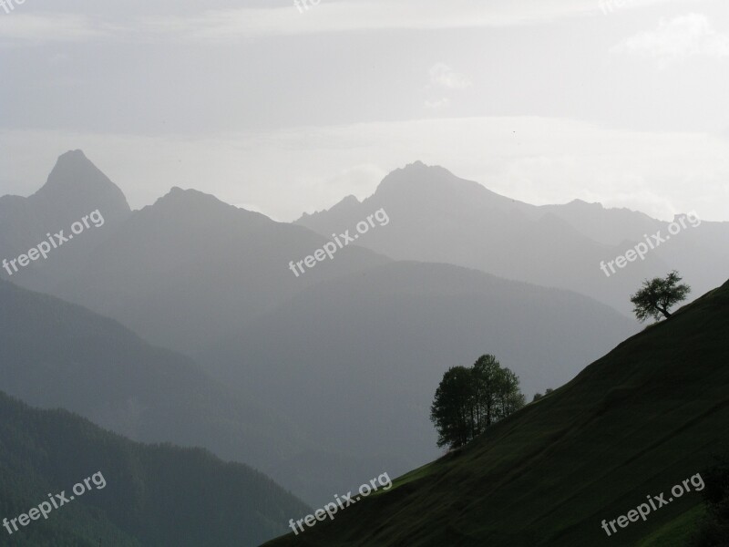 Switzerland Mountains Alpine Tree Mountain Panorama