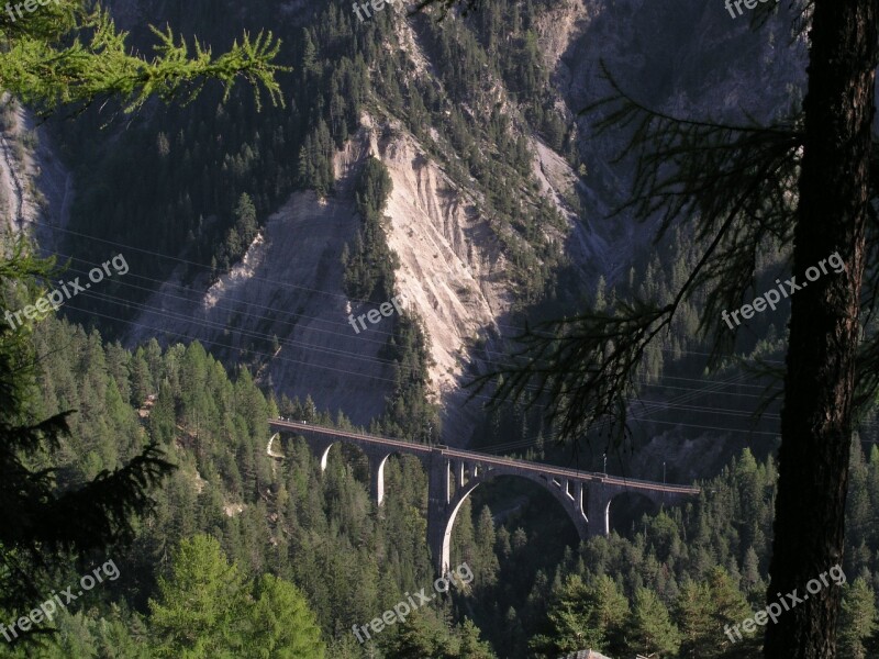 Switzerland Railway Bridge Viaduct Free Photos