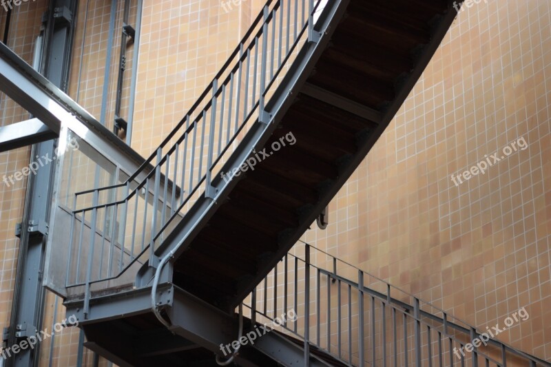 Stairs Space Upward Steel Steep