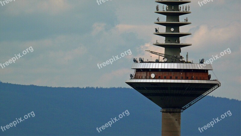 Aufblick Outlook Building Concrete Blue Sky