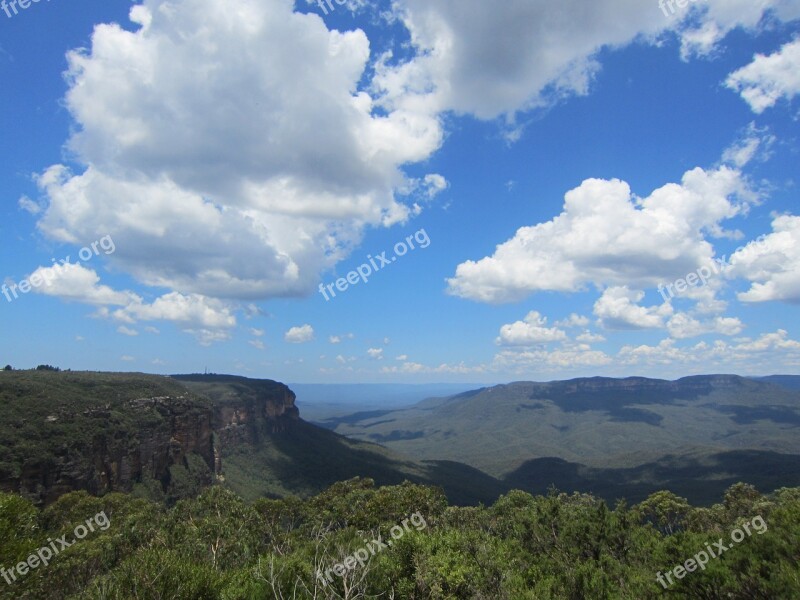 Mountains Blue Mountains Australia Landscape Nature