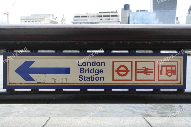 London London Bridge Station Signage Sign City