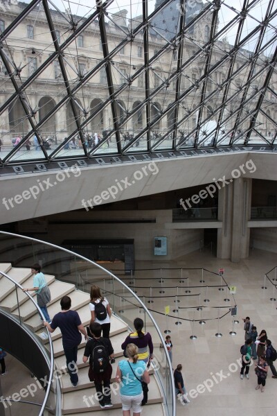 Ladder Museum Paris Louvre Geometry