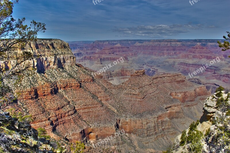 Usa United States Grand Canyon Natural Park Horizon