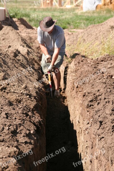 Digging Man Work Working Sewage