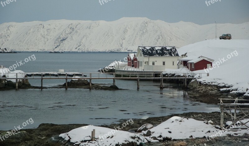 Norway Lapland Northern Cape Fjord Fisherman's House