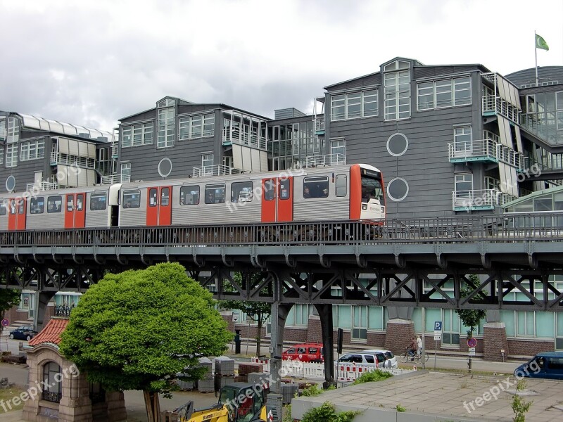 Metro Light Rail Train Bridge Railway