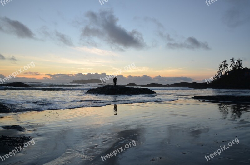 Beach Sunset Love Couple Sky