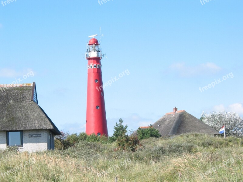 Lighthouse Island Summer West Frisian West Frisian Islands