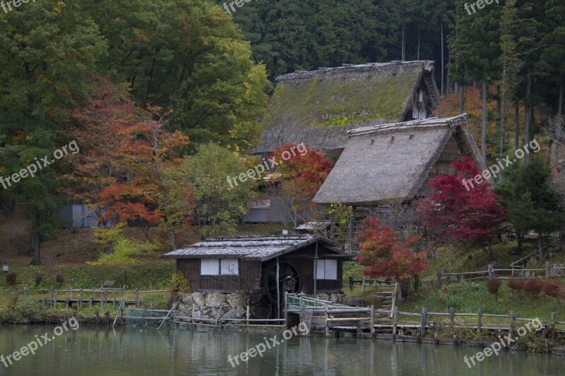 Mill Japan Pond Tranquility Trees