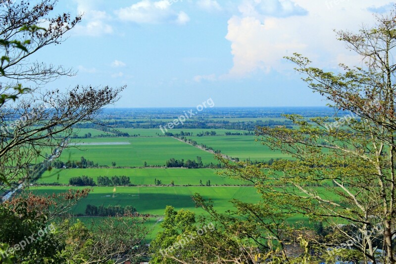 Moutain Vietnam Farm Field Landscape