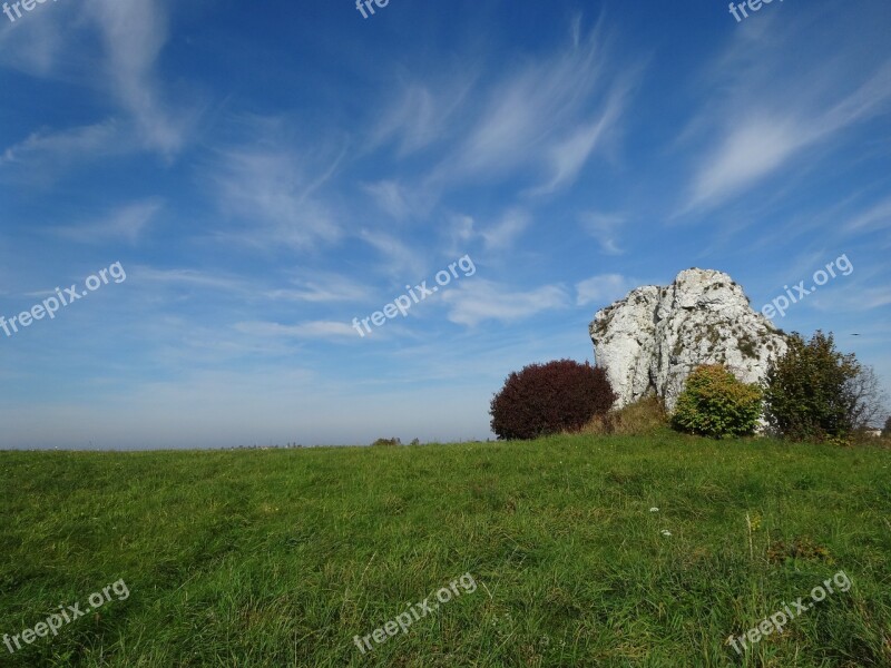 Rock Nature Landscape Poland Jerzmanowice