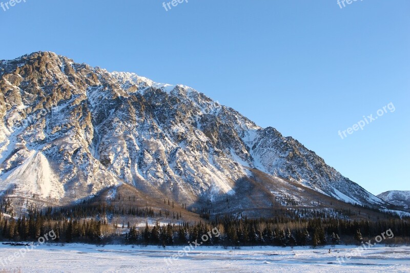 Alaska Mountain White Cold Winter