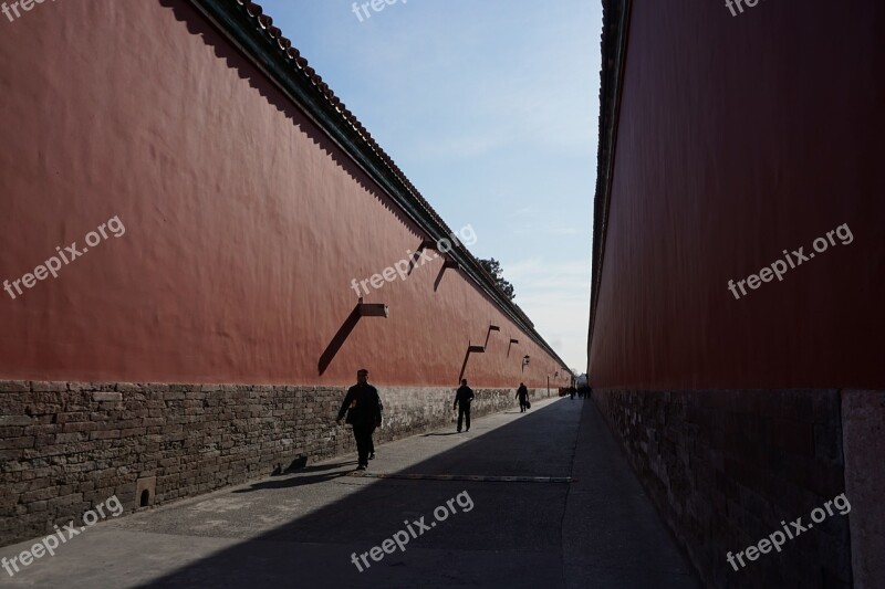 Forbidden City Corridor Perspective Free Photos