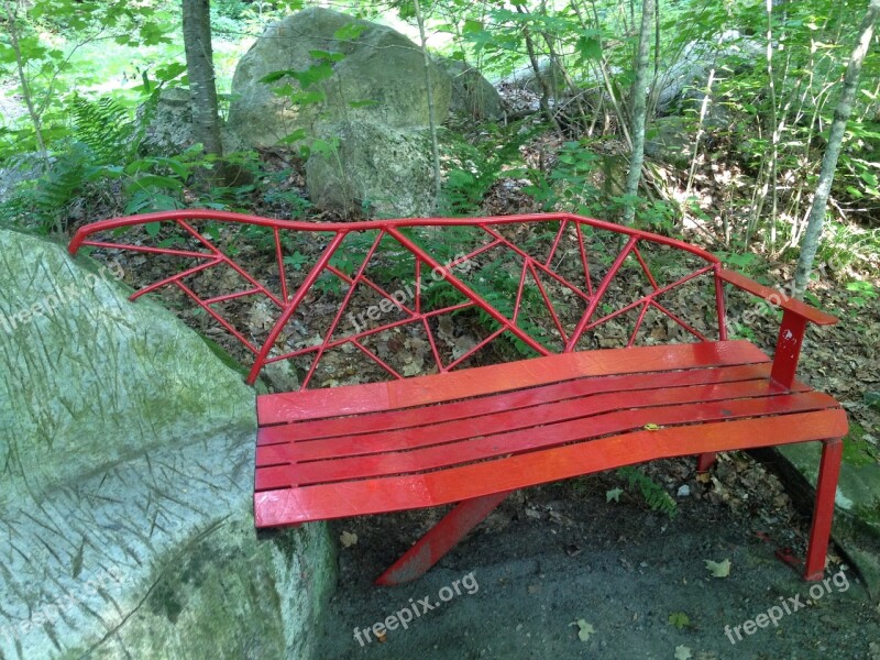 Bench Rock Park Sculpture Seat