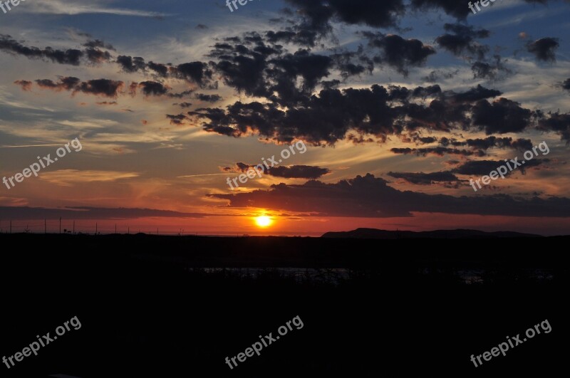 Sunset Evening Sky Sun Sunset Sky