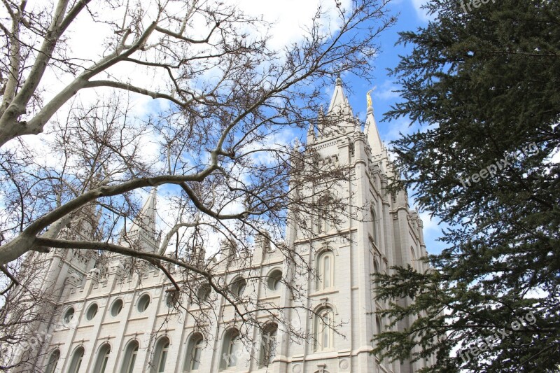 Salt Lake City Temple Mormon Downtown Building