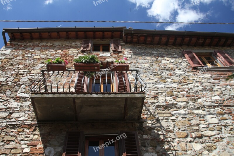 Balcony Stone Walls Stone Architecture Window